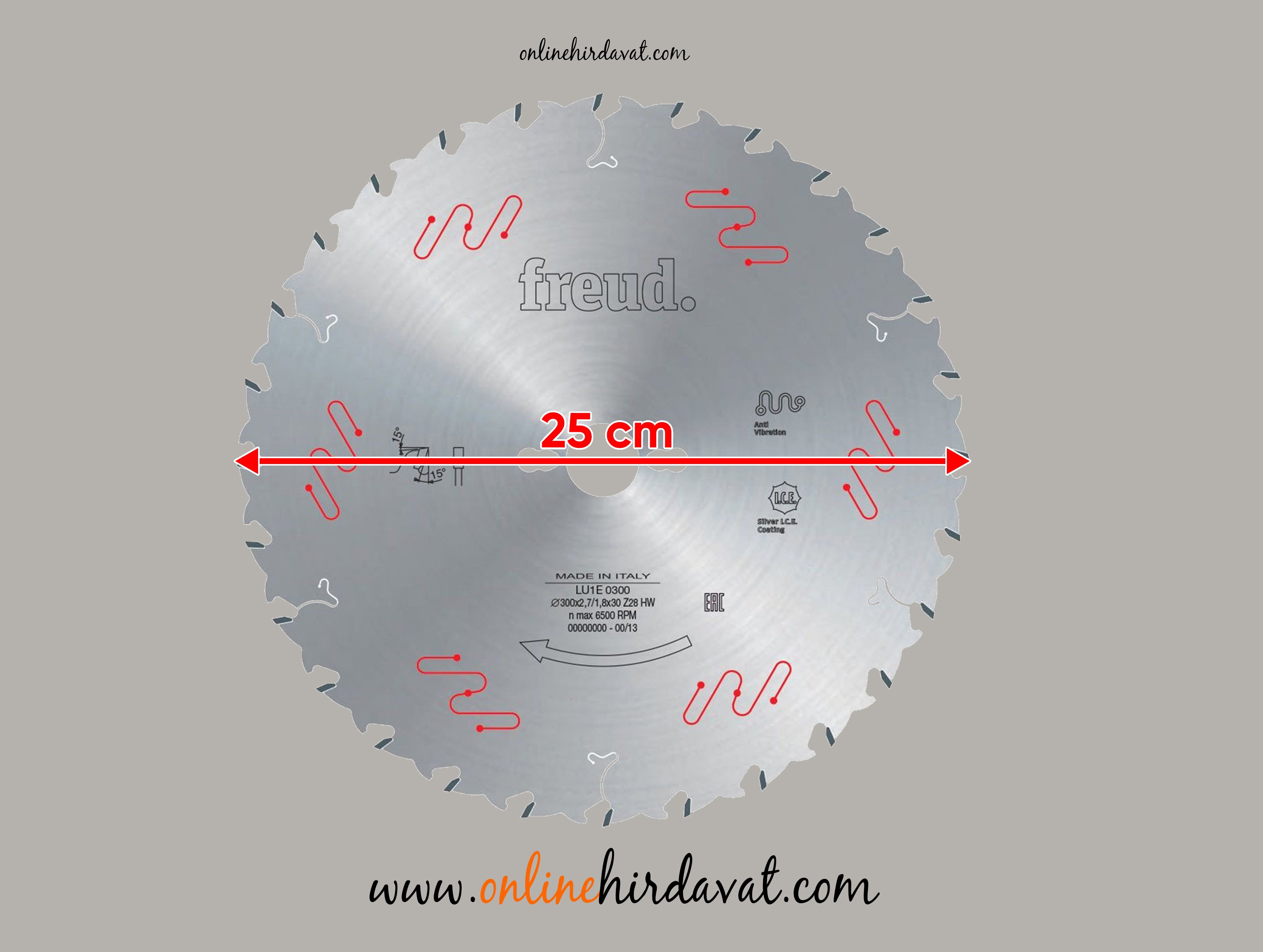 Freud 2,2 mm Kalınlığında LU1E 0100 24 Diş 25 Lik Masif Daire Testere